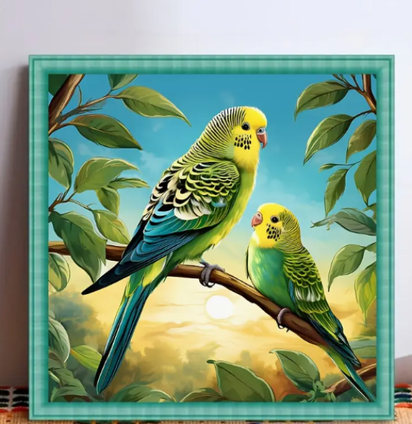Diamond Painting Wellensittiche